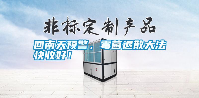 回南天預(yù)警，霉菌退散大法快收好！