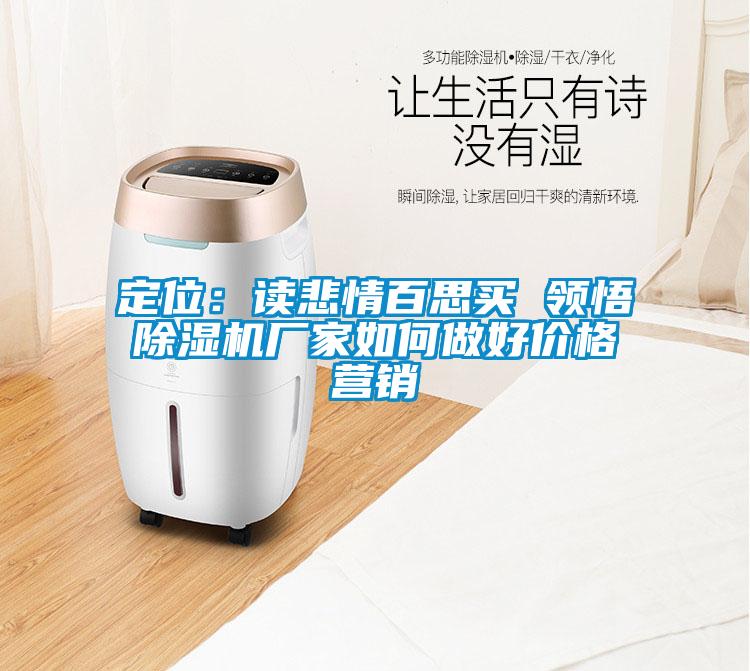 定位：讀悲情百思買 領(lǐng)悟除濕機(jī)廠家如何做好價格營銷