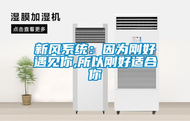 新風系統(tǒng)：因為剛好遇見你,所以剛好適合你