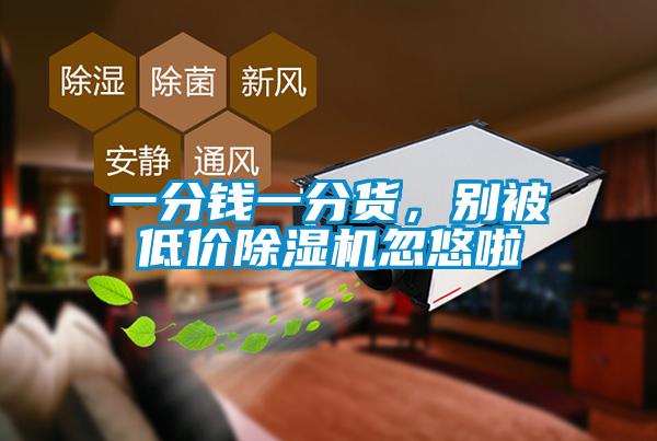 一分錢一分貨，別被低價(jià)除濕機(jī)忽悠啦