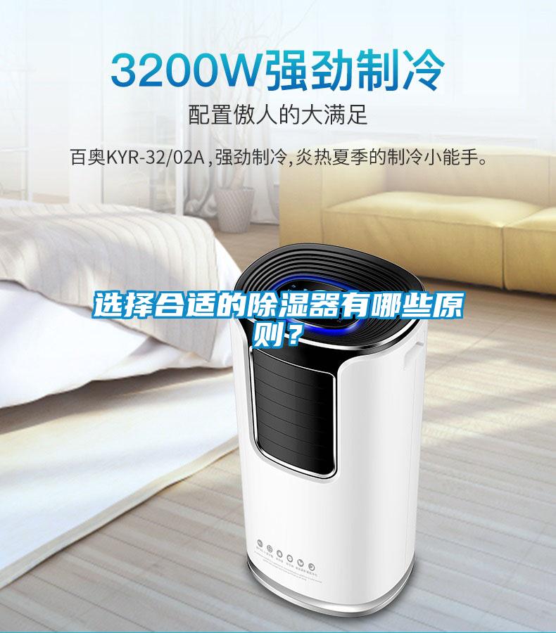 選擇合適的除濕器有哪些原則？