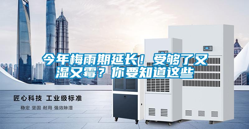 今年梅雨期延長！受夠了又濕又霉？你要知道這些