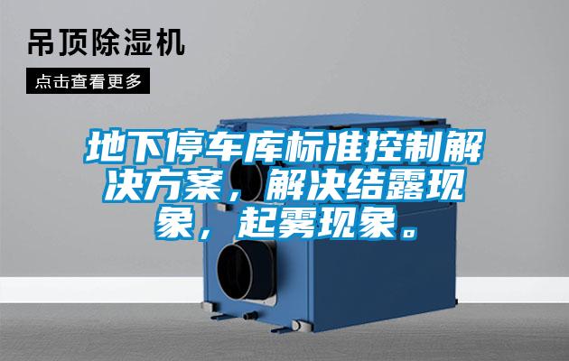 地下停車庫標(biāo)準(zhǔn)控制解決方案，解決結(jié)露現(xiàn)象，起霧現(xiàn)象。