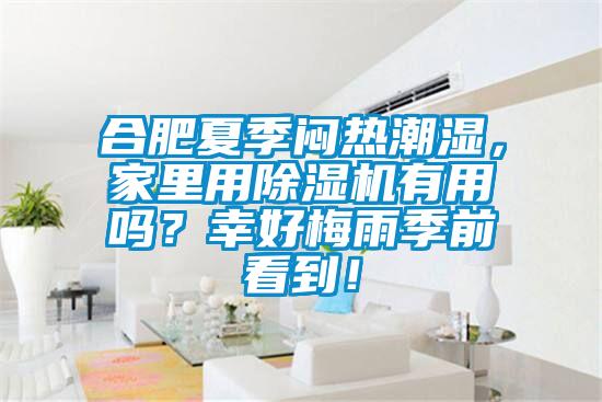 合肥夏季悶熱潮濕，家里用除濕機有用嗎？幸好梅雨季前看到！