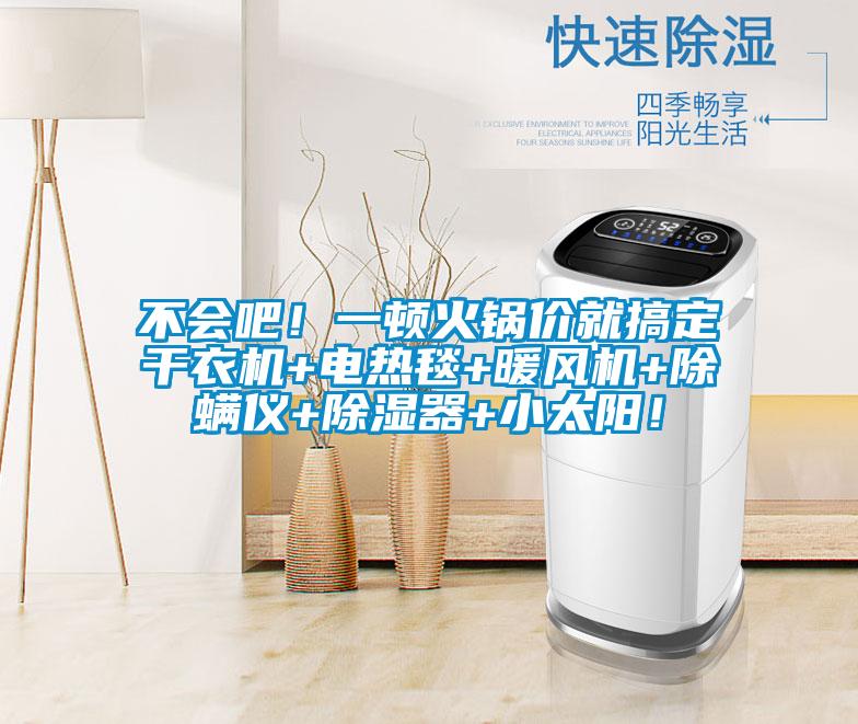 不會吧！一頓火鍋價就搞定干衣機+電熱毯+暖風機+除螨儀+除濕器+小太陽！