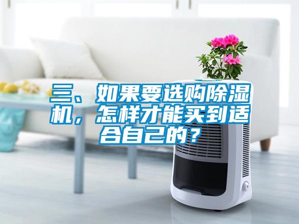 三、如果要選購(gòu)除濕機(jī)，怎樣才能買到適合自己的？
