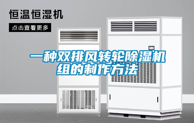 一種雙排風轉輪除濕機組的制作方法