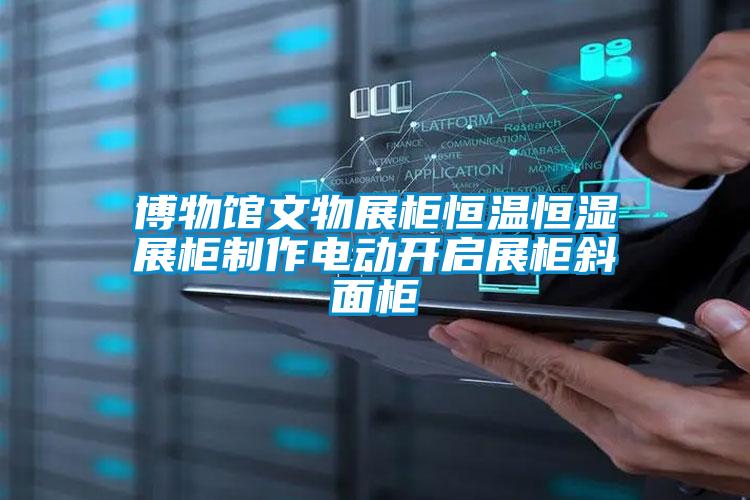 博物館文物展柜恒溫恒濕展柜制作電動(dòng)開啟展柜斜面柜
