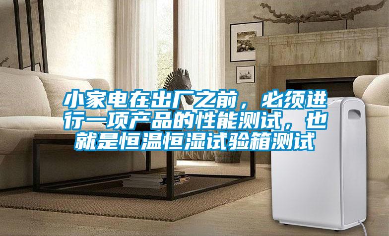 小家電在出廠之前，必須進(jìn)行一項(xiàng)產(chǎn)品的性能測(cè)試，也就是恒溫恒濕試驗(yàn)箱測(cè)試