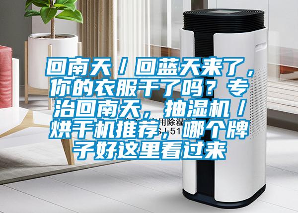 回南天／回藍(lán)天來(lái)了，你的衣服干了嗎？專治回南天，抽濕機(jī)／烘干機(jī)推薦，哪個(gè)牌子好這里看過(guò)來(lái)