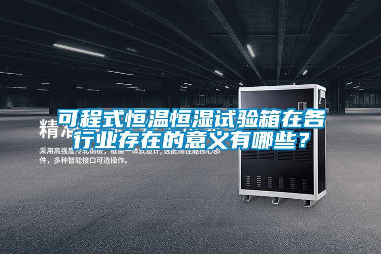 可程式恒溫恒濕試驗(yàn)箱在各行業(yè)存在的意義有哪些？