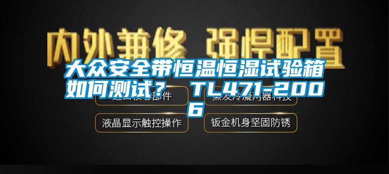 大眾安全帶恒溫恒濕試驗(yàn)箱如何測試？ TL471-2006
