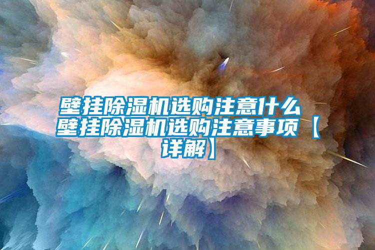壁掛除濕機(jī)選購注意什么 壁掛除濕機(jī)選購注意事項(xiàng)【詳解】