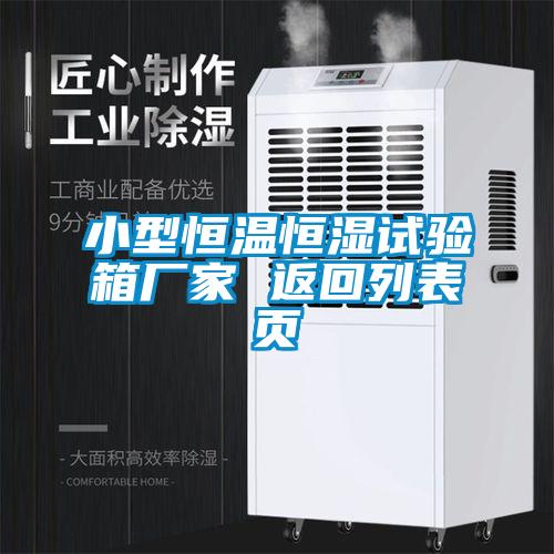 小型恒溫恒濕試驗(yàn)箱廠家 返回列表頁