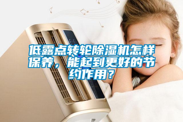 低露點(diǎn)轉(zhuǎn)輪除濕機(jī)怎樣保養(yǎng)，能起到更好的節(jié)約作用？