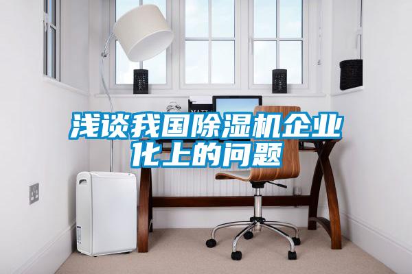 淺談我國(guó)除濕機(jī)企業(yè)化上的問(wèn)題