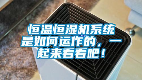 恒溫恒濕機(jī)系統(tǒng)是如何運(yùn)作的，一起來看看吧！