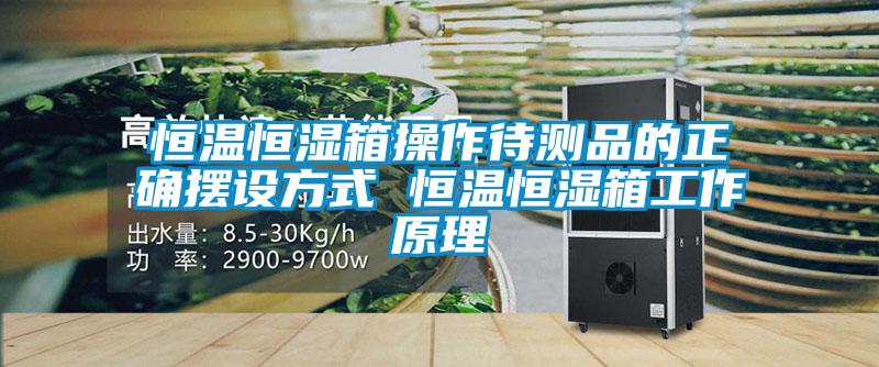 恒溫恒濕箱操作待測(cè)品的正確擺設(shè)方式 恒溫恒濕箱工作原理