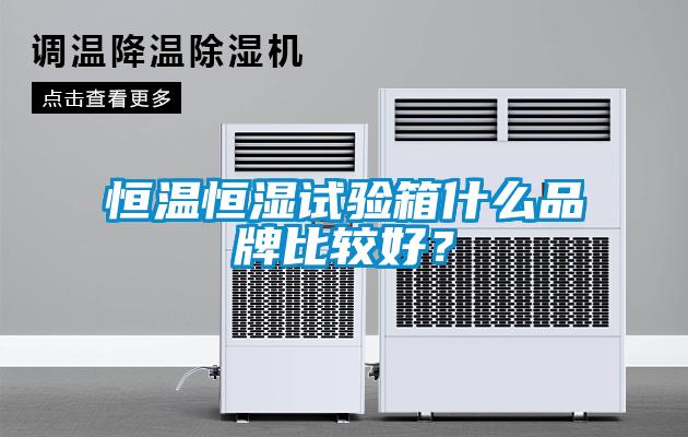 恒溫恒濕試驗箱什么品牌比較好？