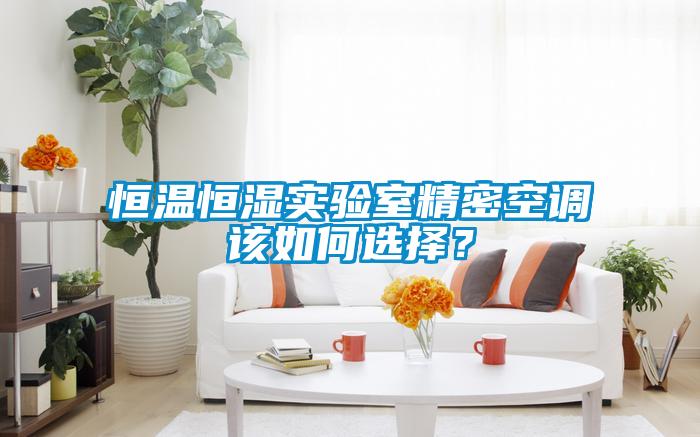 恒溫恒濕實驗室精密空調(diào)該如何選擇？