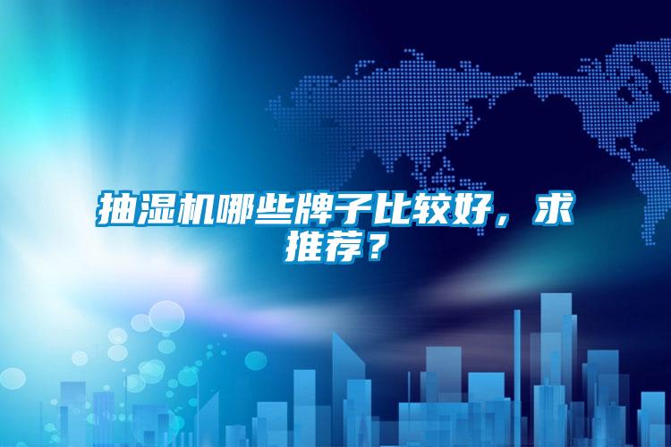 抽濕機(jī)哪些牌子比較好，求推薦？