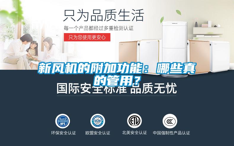 新風機的附加功能：哪些真的管用？