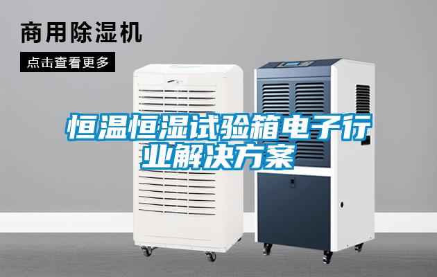 恒溫恒濕試驗(yàn)箱電子行業(yè)解決方案