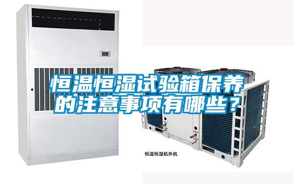 恒溫恒濕試驗箱保養(yǎng)的注意事項有哪些？