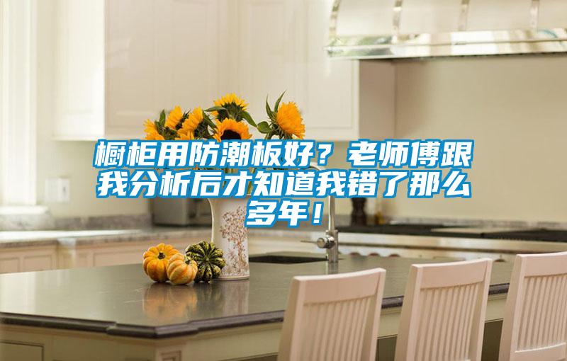 櫥柜用防潮板好？老師傅跟我分析后才知道我錯了那么多年！