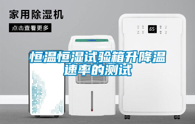 恒溫恒濕試驗(yàn)箱升降溫速率的測試