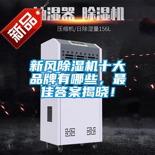 新風除濕機十大品牌有哪些，最佳答案揭曉！