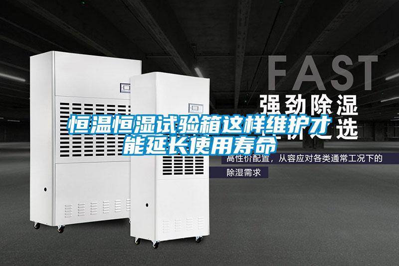 恒溫恒濕試驗箱這樣維護才能延長使用壽命