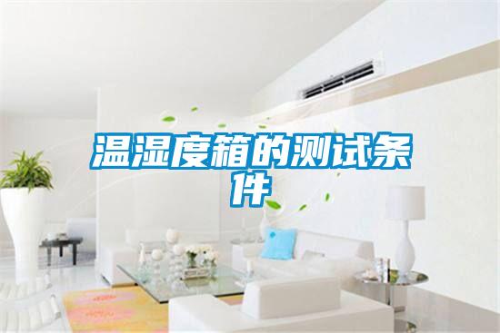 溫濕度箱的測(cè)試條件