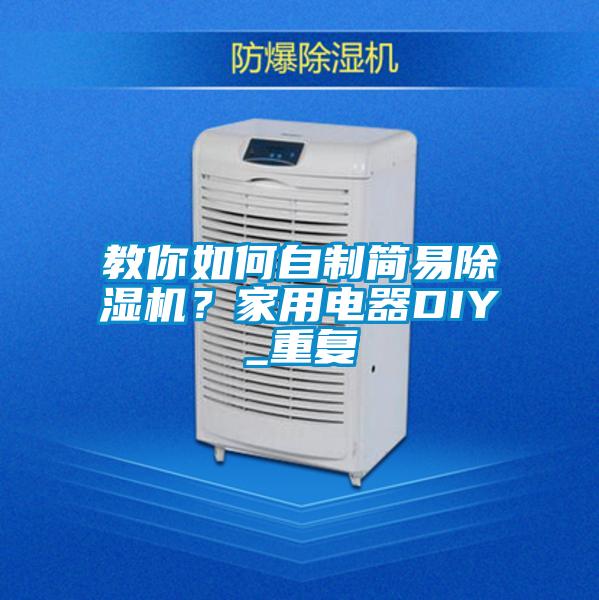 教你如何自制簡易除濕機(jī)？家用電器DIY_重復(fù)