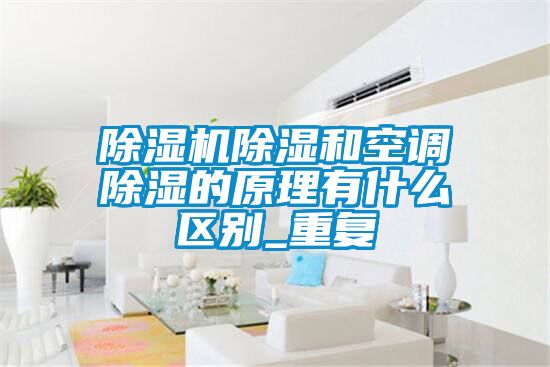 除濕機除濕和空調除濕的原理有什么區(qū)別_重復